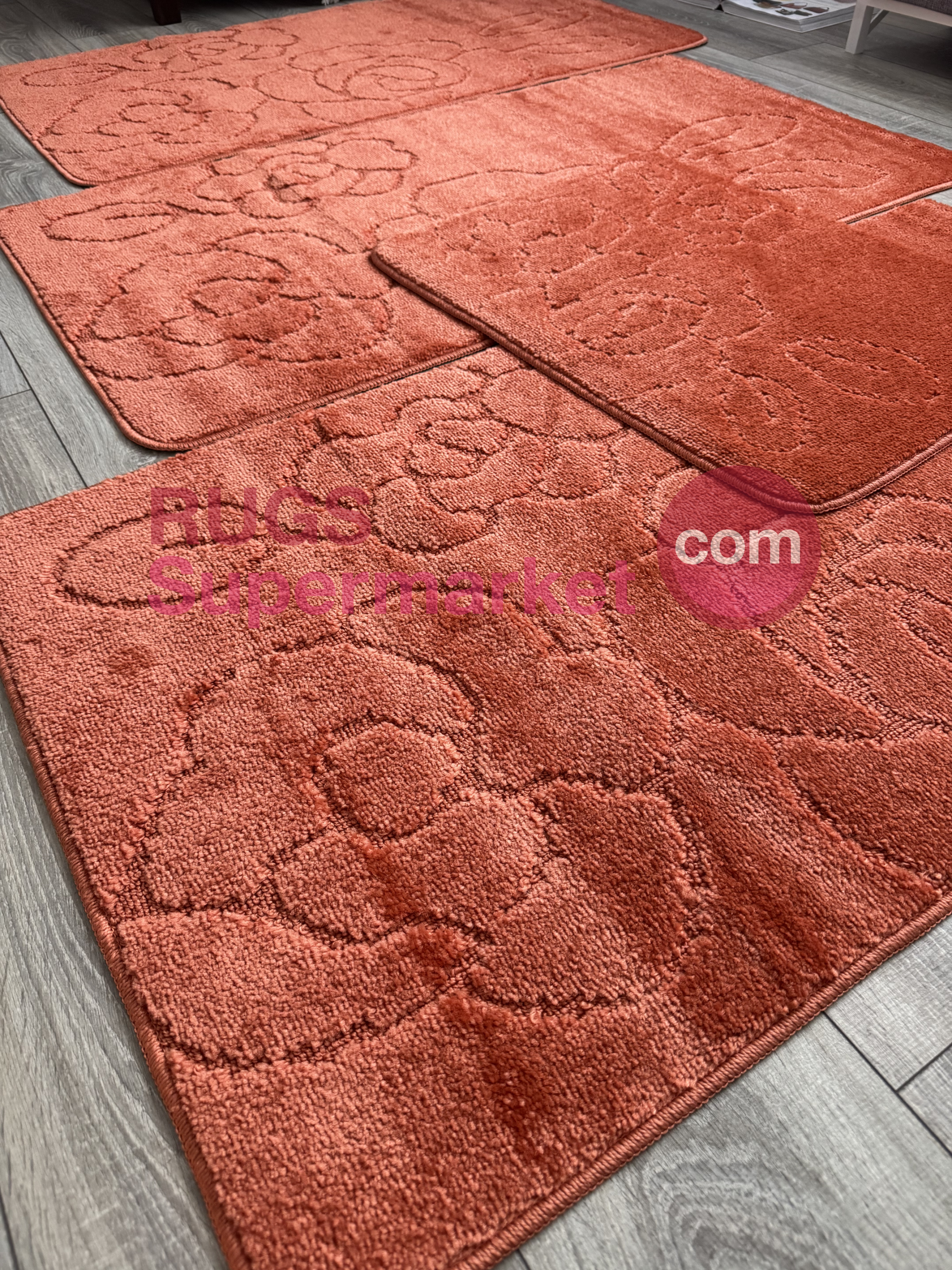 12 Colours Sunflower 4 Piece Set Romany Mats Caravan Chalet Motorhome Thick Washable Rugs