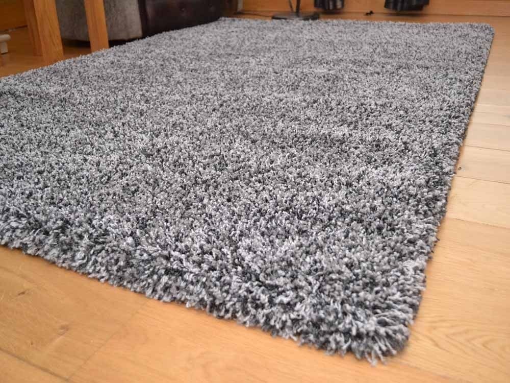 2 Tone Grey Soft Touch Shaggy Rug