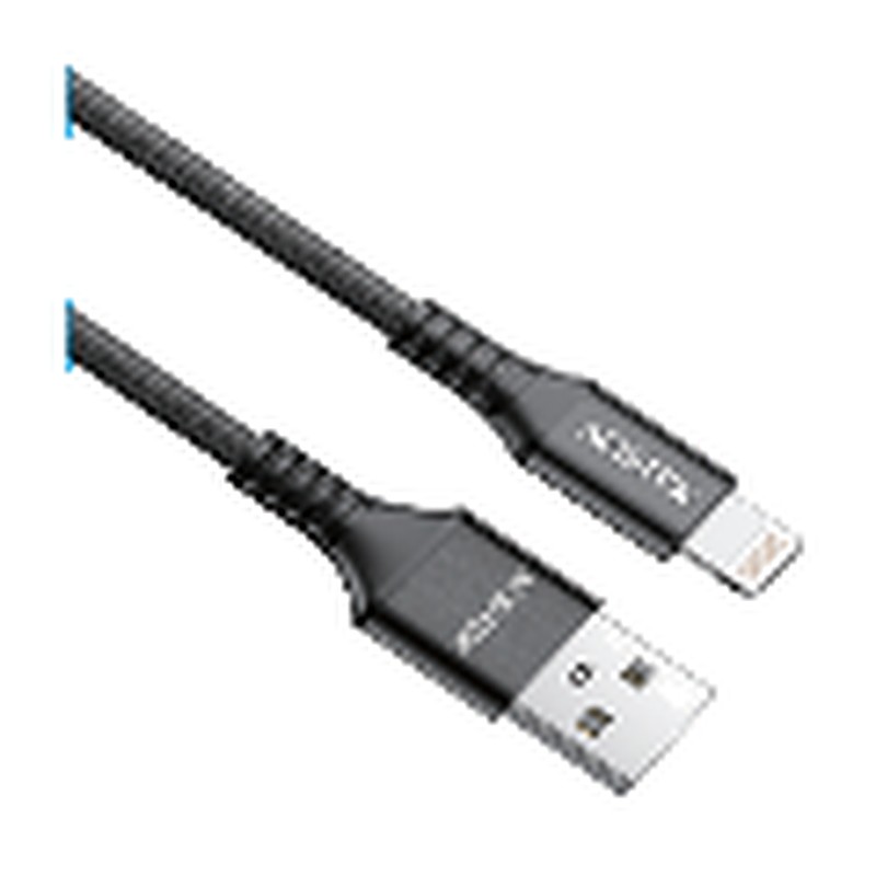 ACE-TEK USB to Lightning Braided Cable 2m – Black
