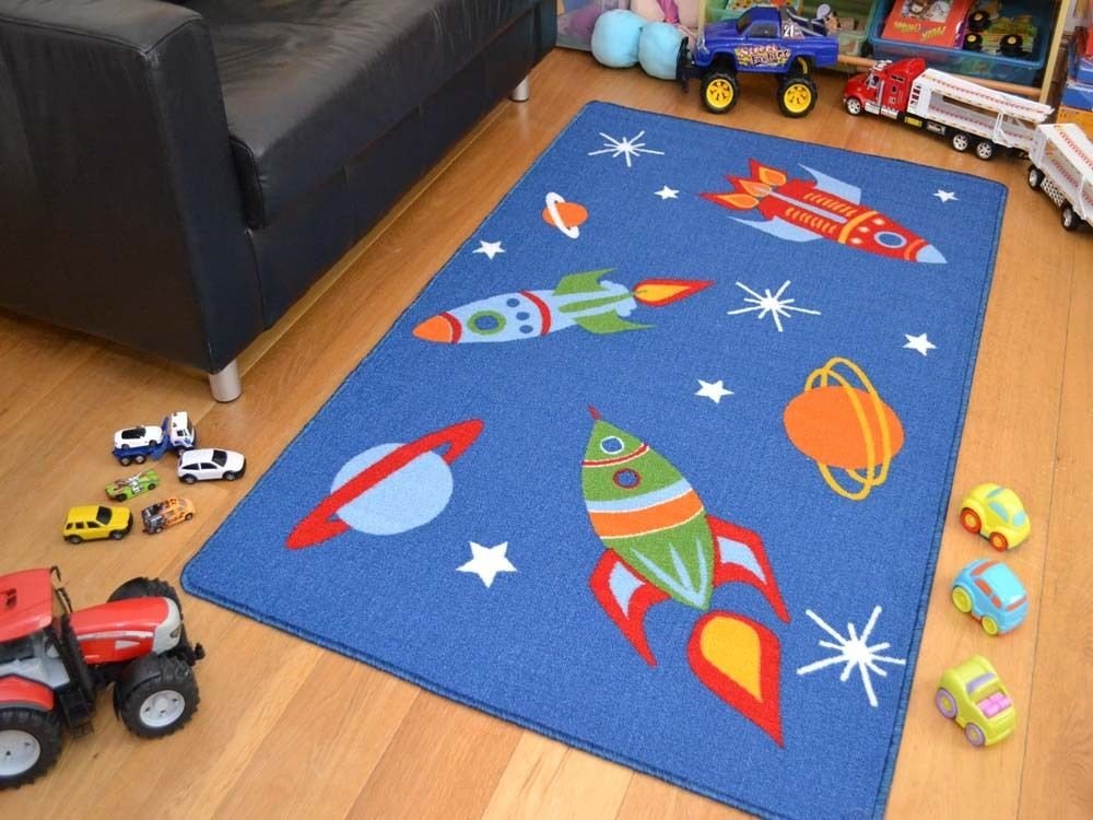 Children’s Rockets Blue Rug