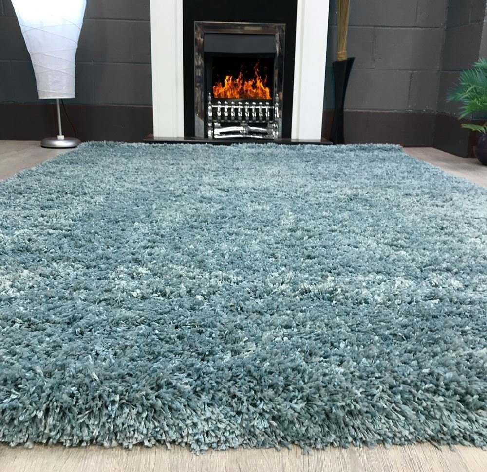 Duck Egg Soft Touch Shaggy Rug