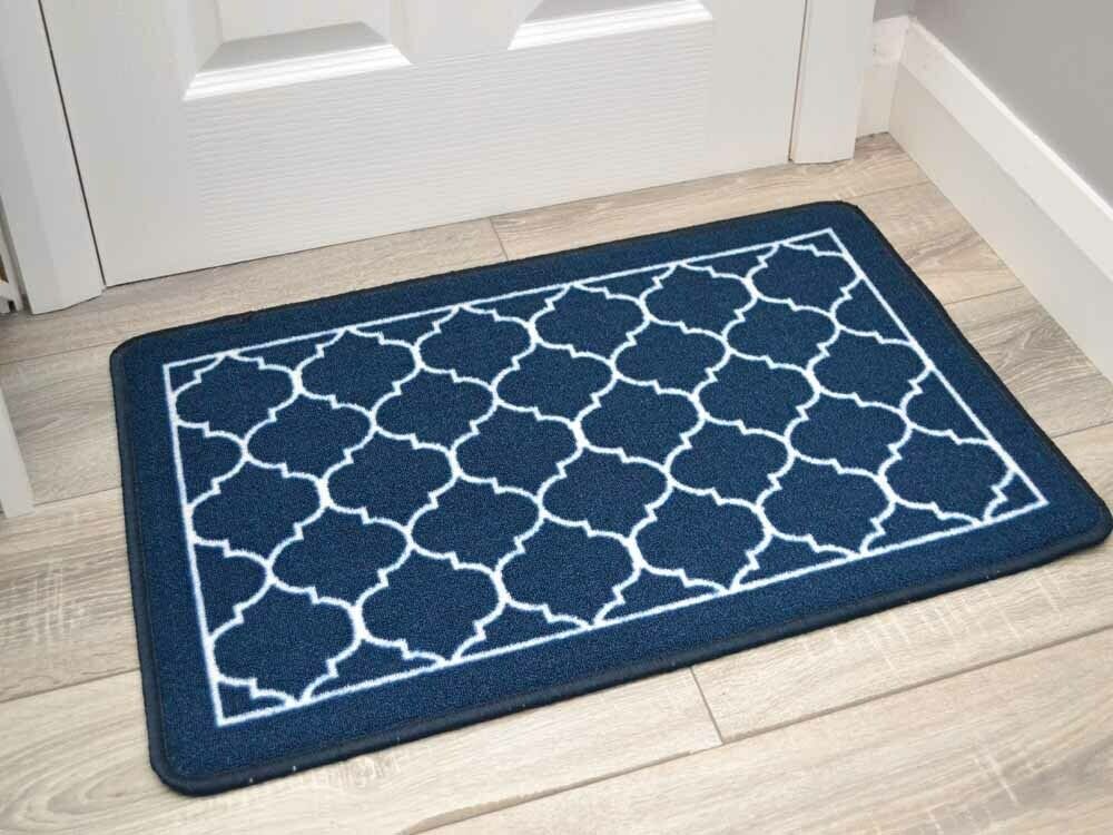 Riviera New Trellis Navy (Kitchen Rugs)