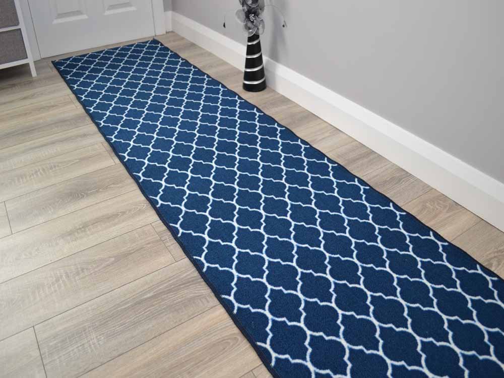 Riviera Trellis Navy Cut To Length