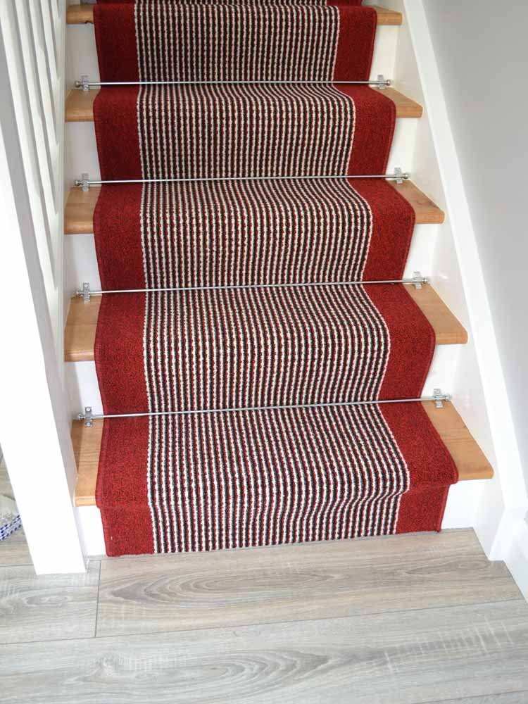 Paris Stripe Red Cut To Length (Door Mats - M0040)