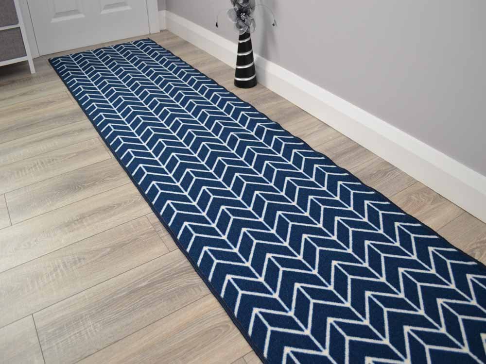 Riviera Herringbone Blue Cut To Length (Door Mats)