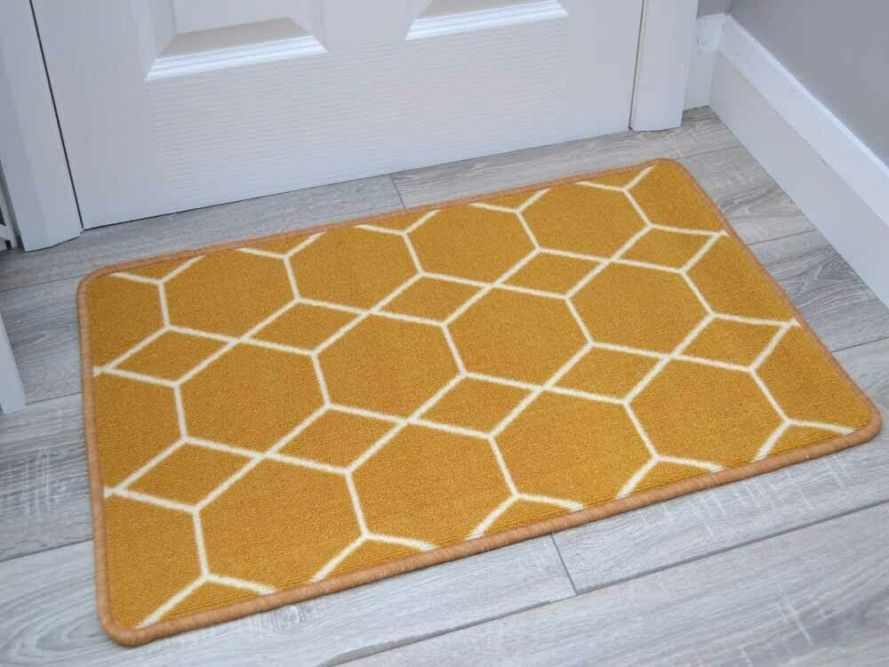 Riviera Hexagon Gold (Door Mats)