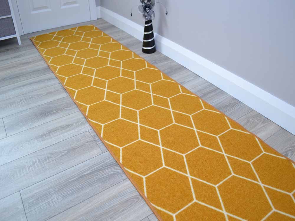 Riviera Hexagon Gold Cut To Length (Door Mats)