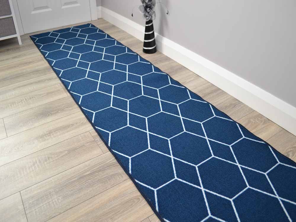 Riviera Hexagon Navy Cut To Length