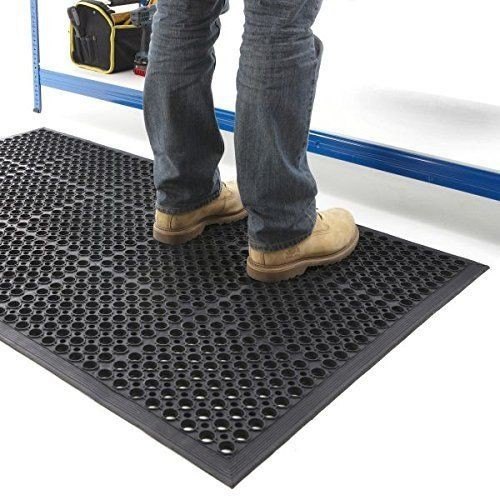 Black Rubber Work Mat