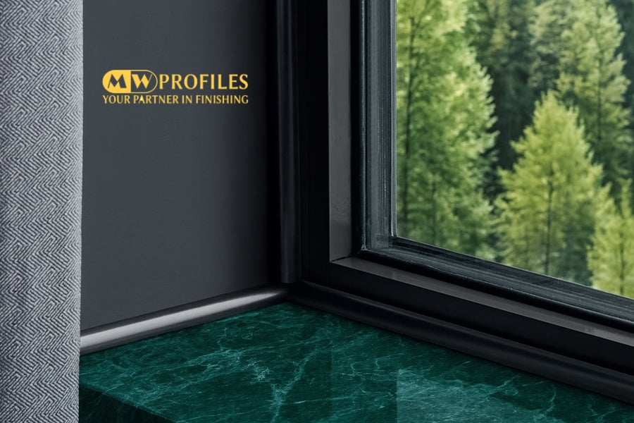 uPVC Quadrant Trim 13mm | Plastic Quadrant Beading 2.5m and 1m (Worktop Strips & Seals)