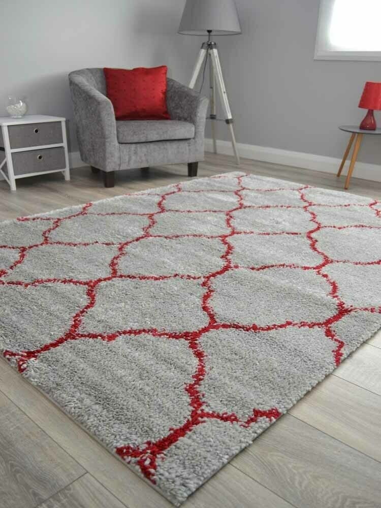 Matrix Grey Red Rug