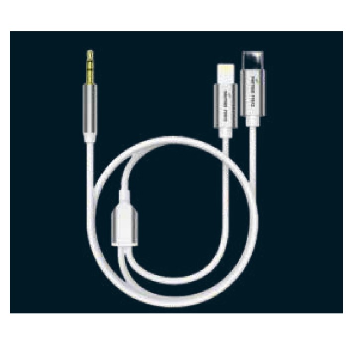 Panther Force 1m Audio Cable 2-in-1 AUX for Type-C & Apple Connector