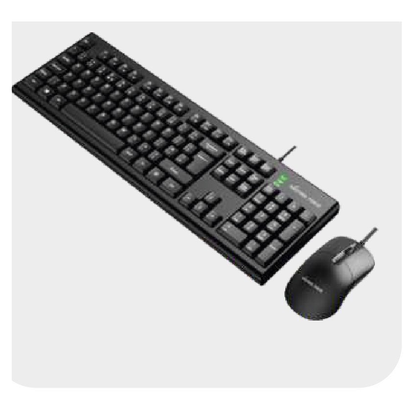 Panther Force Wired Keyboard & Mouse Combo – Black