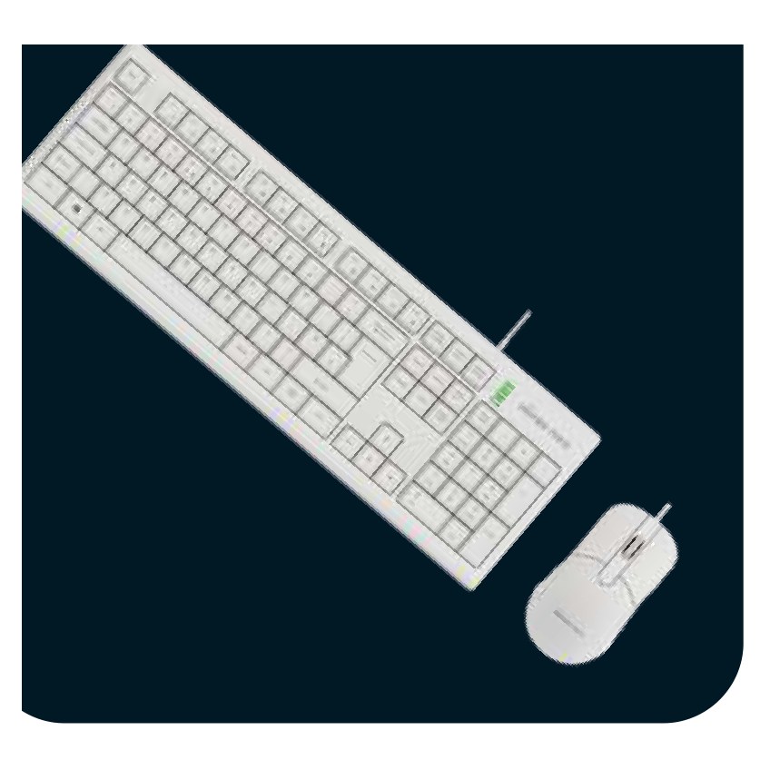 Panther Force Wired Keyboard & Mouse Combo – White