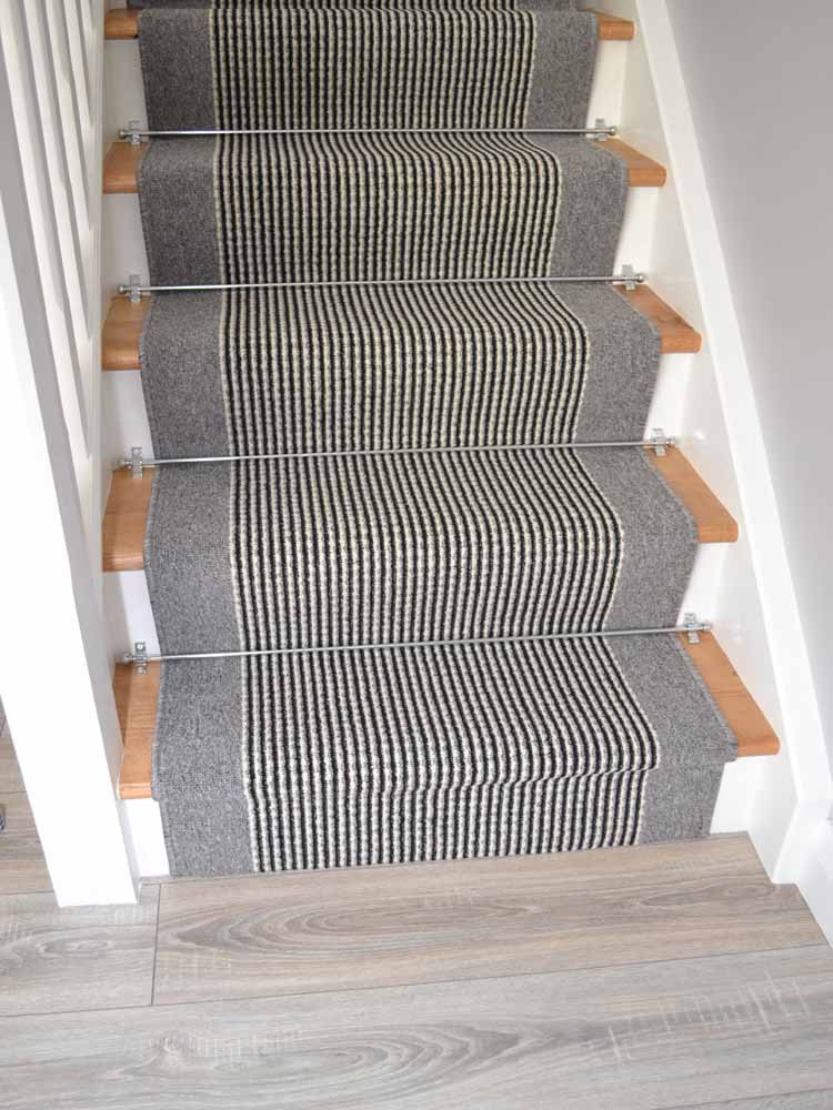 Paris Stripe Grey Cut To Length (Door Mats)