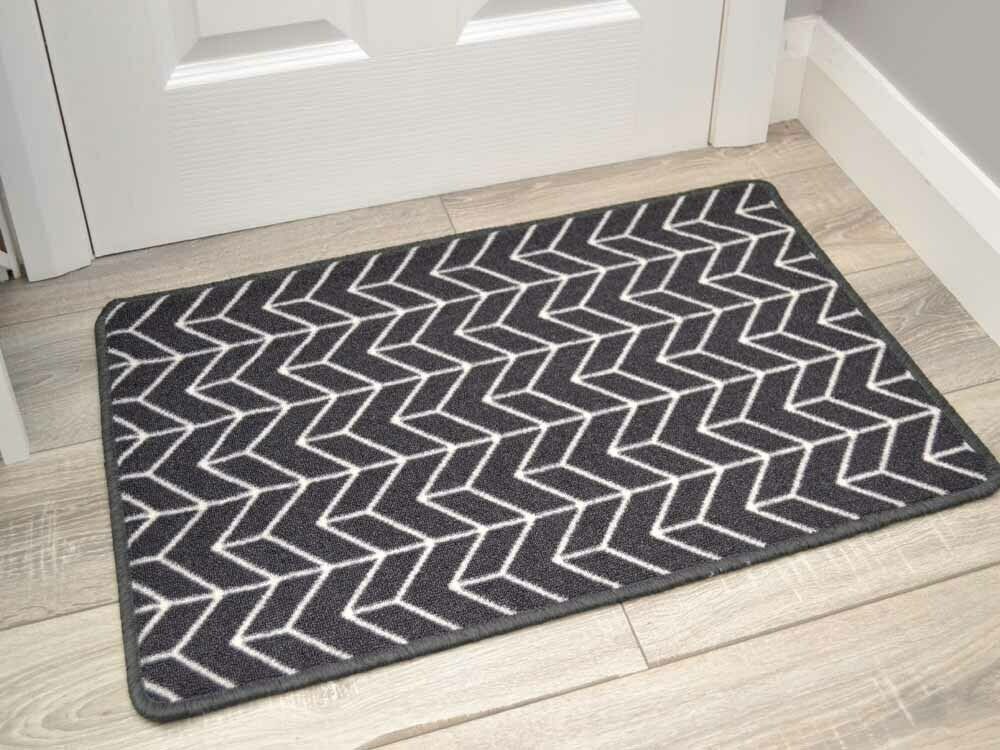 Riviera Herringbone Grey (Kitchen Rugs)