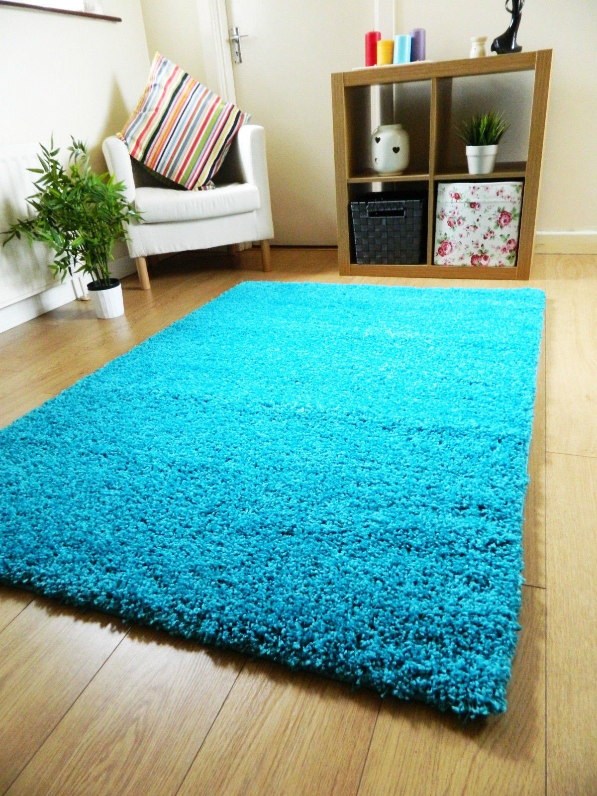 Turquoise Soft Touch Shaggy Rug